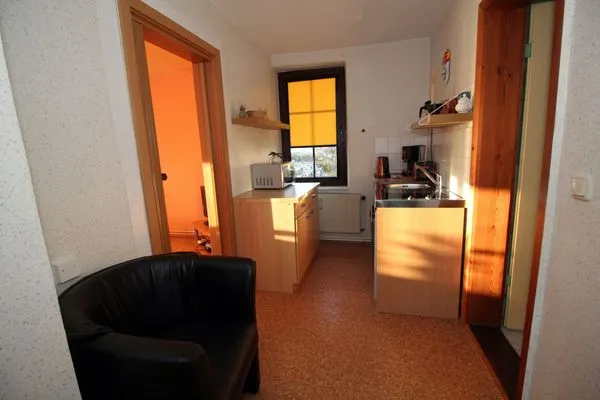 Küche / Küchenzeile  Ferienwohnung Vieth in Sassnitz auf Rügen mit Sitzplatz im Garten