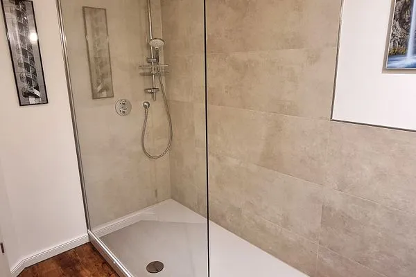 Badezimmer  Ferienwohnung  Lorenz - mit herrlichem Meerblick