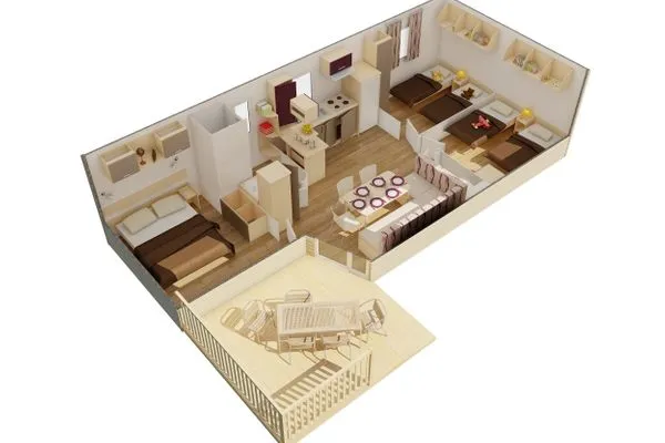 Grundriss  Mobilheim Pacifique