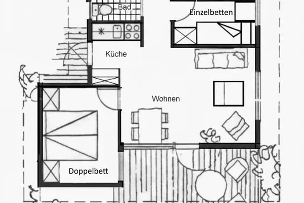 Grundriss  Ferienhaus Typ B