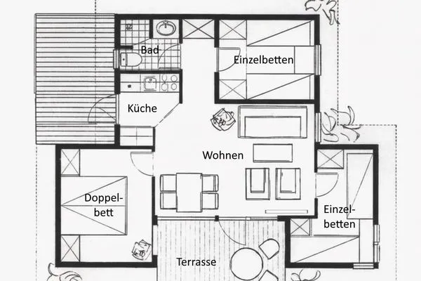 Grundriss  Ferienhaus Typ C