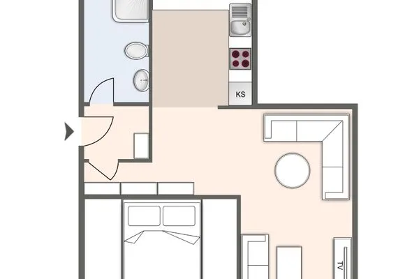Apartmenthaus Deichbude Apartmenthaus Beach Butze - 11 SPO Ording - Grundriss