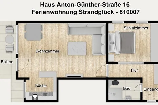 Grundriss Haus Anton-Günther-Straße 16 Ferienwohnung Strandglück