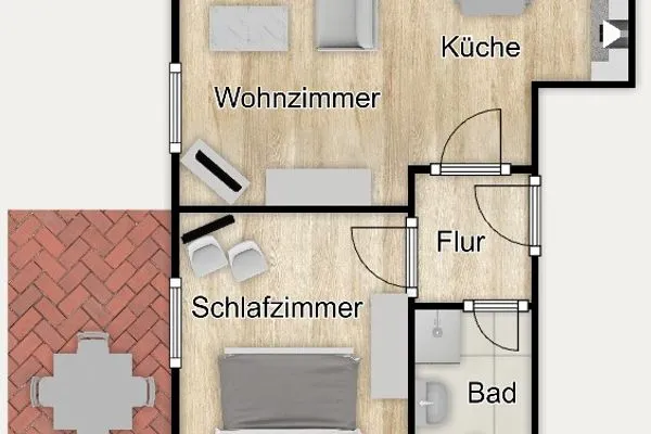Grundriss Godenhus Ferienwohnung Mathis