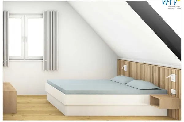 Schlafzimmer Friesenfranz Ferienwohnung Friesensonne