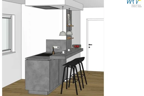 Küche / Küchenzeile Friesenfranz Ferienwohnung Friesensonne