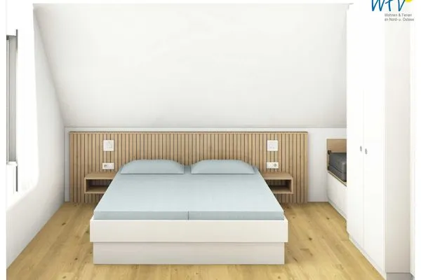 Schlafzimmer Friesenfranz Ferienwohnung Friesensonne