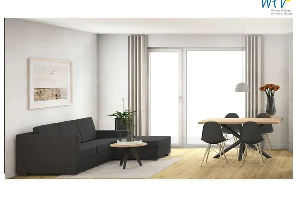 Wohnzimmer Friesenfranz Ferienwohnung Dünenfriese