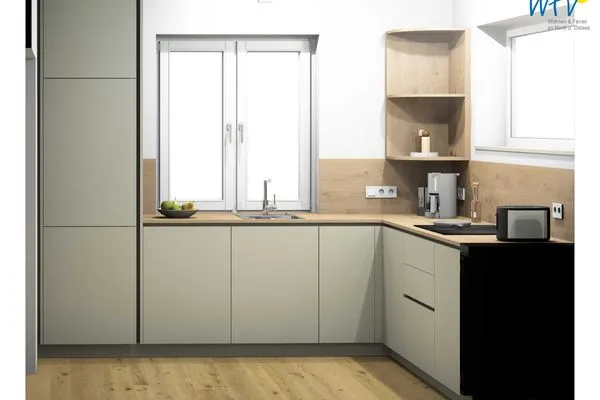 Küche / Küchenzeile Friesenfranz Ferienwohnung Dünenfriese