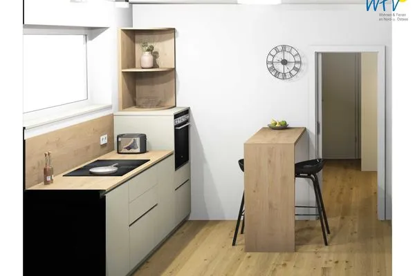 Küche / Küchenzeile Friesenfranz Ferienwohnung Dünenfriese