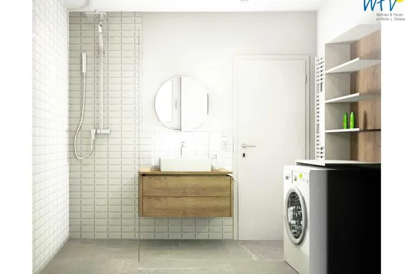 Badezimmer Friesenfranz Ferienwohnung Dünenfriese