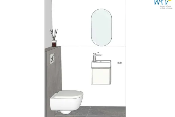 Gäste-WC Friesenfranz Ferienwohnung Dünenfriese