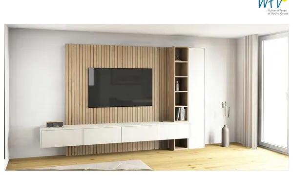 Wohnzimmer Friesenfranz Ferienwohnung Gartenfriese