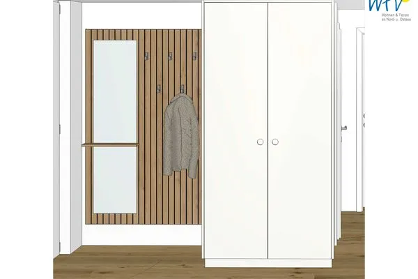 Garderobe Friesenfranz Ferienwohnung Gartenfriese