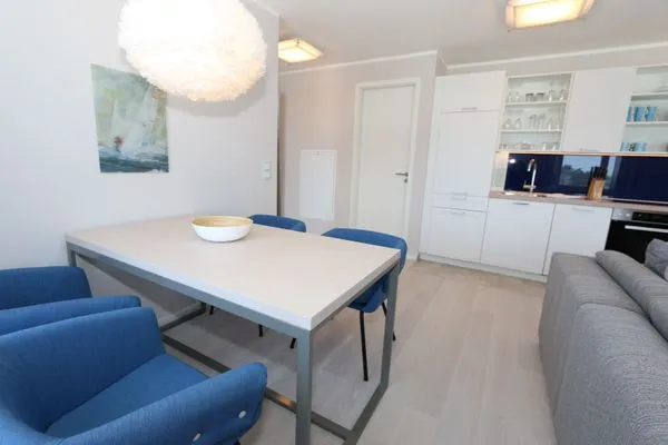 Küche / Küchenzeile  FeWo Meerzeit Dachterrasse & Spa in Block 1