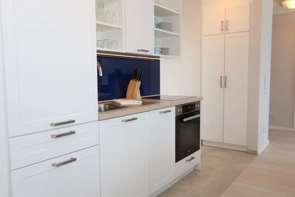 Küche / Küchenzeile  FeWo Meerzeit Dachterrasse & Spa in Block 1