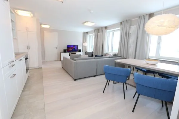 Küche / Küchenzeile  FeWo Meerzeit Dachterrasse & Spa in Block 1