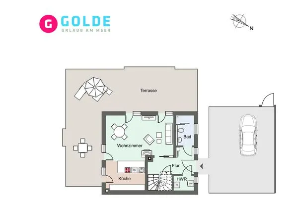 Reetdachhaus Kleine Krabbe 362 - Reetdachhaus Kleine Krabbe SPO Dorf - Grundriss