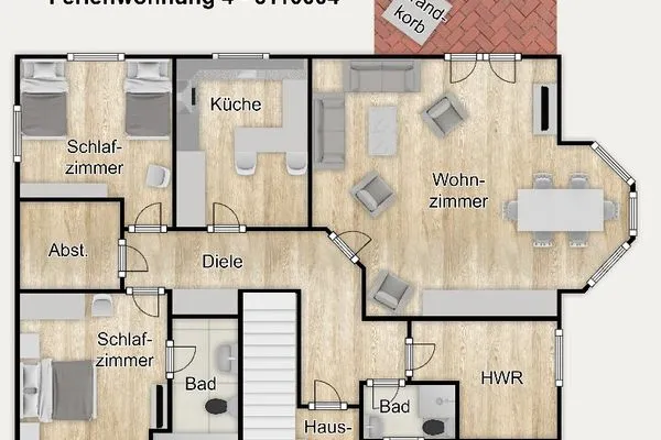 Grundriss Godenhus Ferienwohnung Hannes