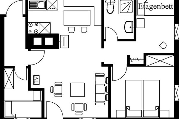  Ferienwohnung 3 "Der Künstlergarten"  - Grundriss