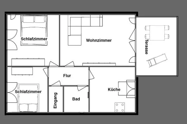 Haus Schultheissenstr. 10 Die große Cuxoase FeWo 1 Döse - Grundriss