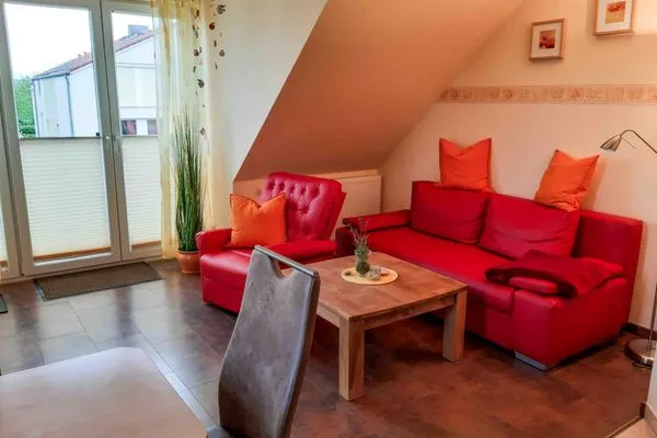 Wohnzimmer  Am Weststrand Ferienwohnung 6