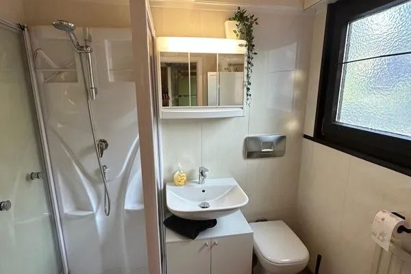 Badezimmer  Ferienhaus Bergklang