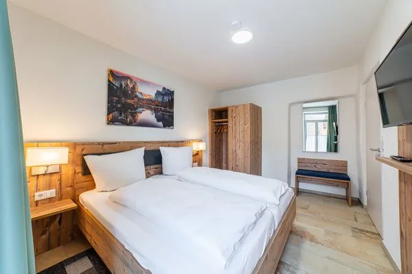 Schlafzimmer  Apartment mit Terrasse "Traumhopfen"