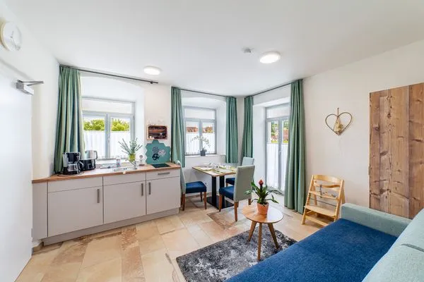 Küche / Küchenzeile  Apartment mit Terrasse "Traumhopfen"