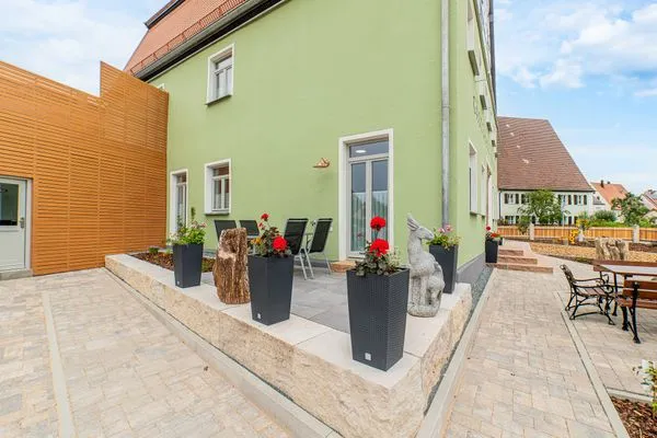 Terrasse  Apartment mit Terrasse "Traumhopfen"