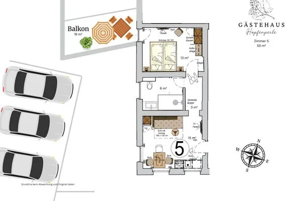   Apartment mit Balkon "Hopfenblicke"