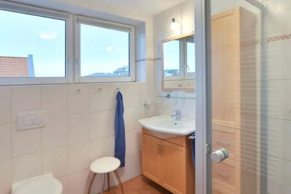 Badezimmer Maisonette-Wohnungen am Steingarten Ferienwohnung 2