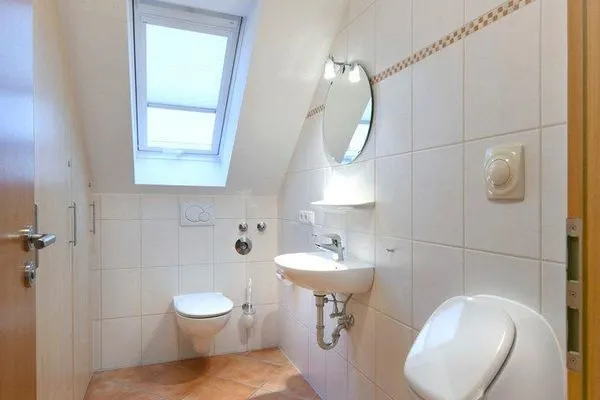 Badezimmer Maisonette-Wohnungen am Steingarten Ferienwohnung 2