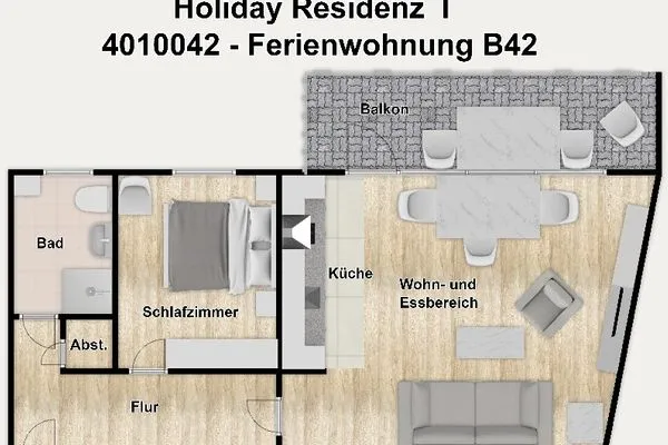 Grundriss Holiday Residenz I Ferienwohnung Inselheimat B42