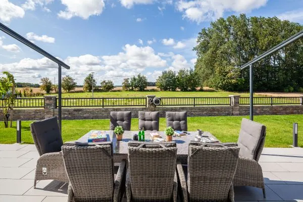 Gartenblick  Ferienhaus Backstein Huus 15