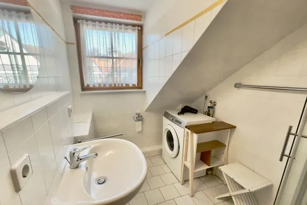 Blick ins Badezimmer Ferienpark Freesenbruch Reihenhaus 8b - Muschel