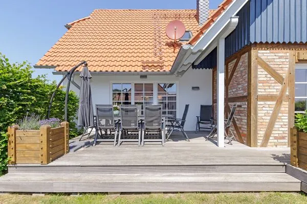 Terrasse  Ferienhaus Haff & Meer