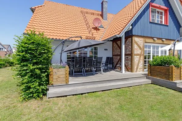 Terrasse  Ferienhaus Haff & Meer