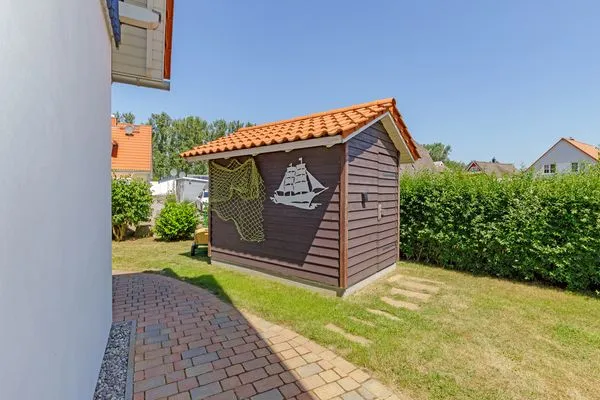 Garten  Ferienhaus Haff & Meer