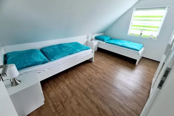 Schlafzimmer  Ferienhaus Haffliebe mit Sauna und Kamin