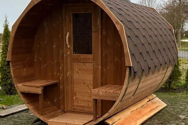 Sauna  Ferienhaus Haffliebe mit Sauna und Kamin
