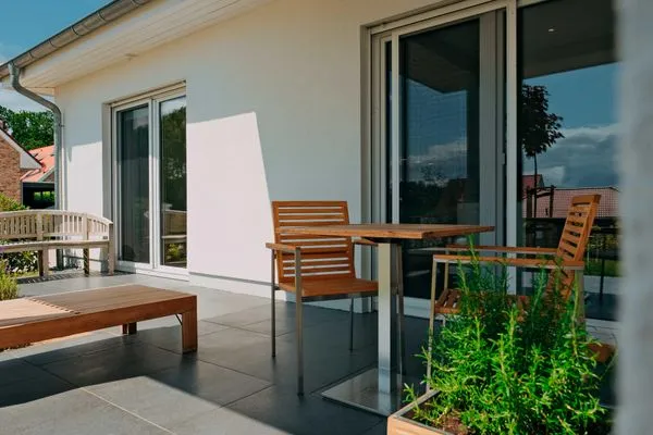 Terrasse  Ferienhaus Lieblingsplatz