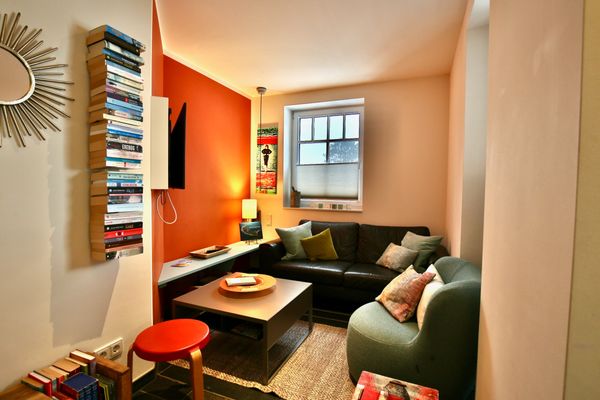 Bootshaus I Ferienwohnung Unter Fischen Wangerooge - Wohnzimmer