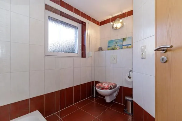 Badezimmer  Ferienwohnung Ostseetraum