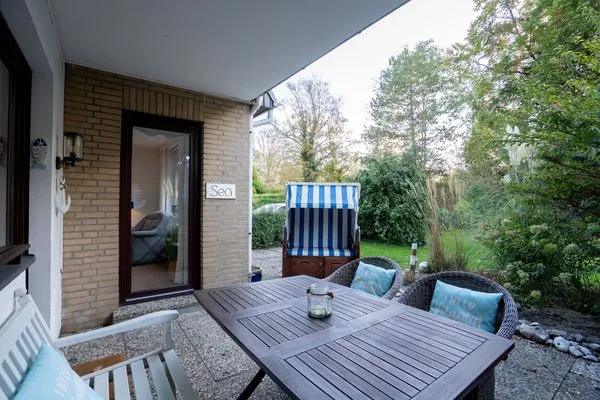 Terrasse  (MEI71) Ferienwohnung "Strandlust"