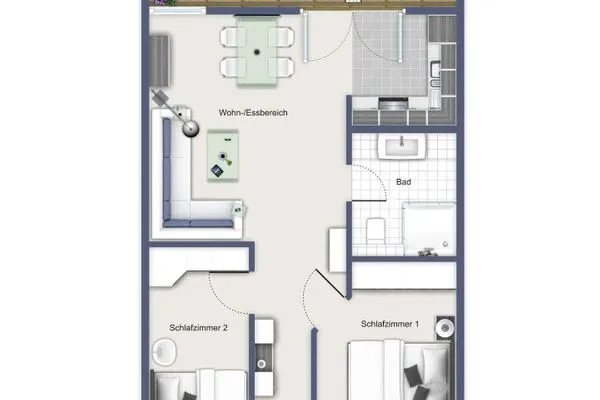 Grundriss  Ferienwohnung Meeresblick Nord Nord Ost 405