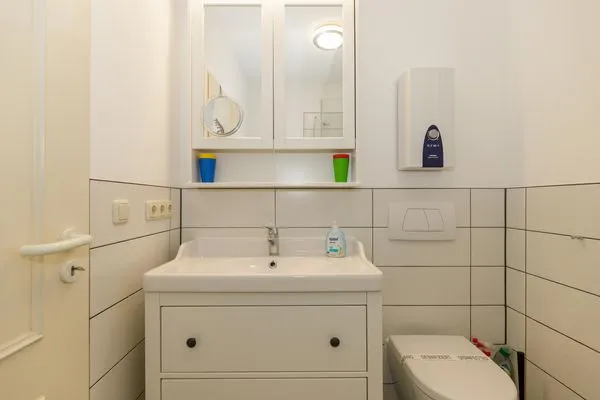 Badezimmer  Haus mit Ambiente Ferienwohnung See