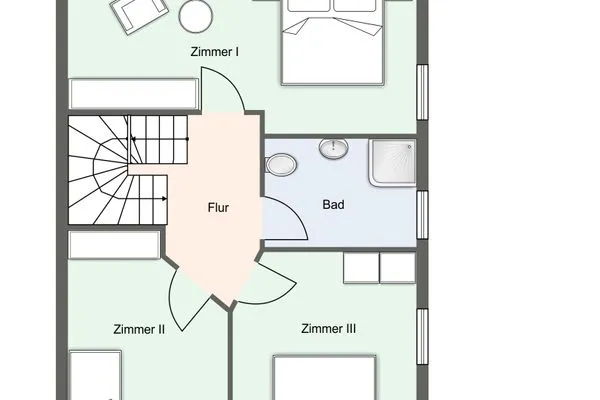 Haushälfte Evershop Ferienhaus Seepferdchen SPO Ording - Grundriss