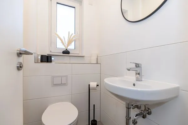 Badezimmer  Ferienhaus Stangenberg Bucht