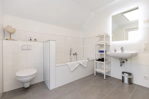 Badezimmer  Ferienhaus Stangenberg Bucht